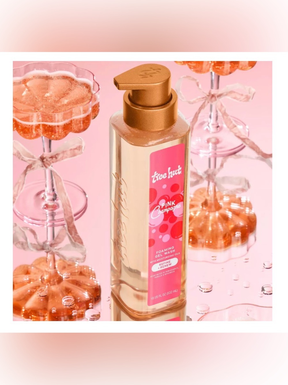 NWT Tree Hut Pink Champagne Foaming Gel Wash - Brand New!